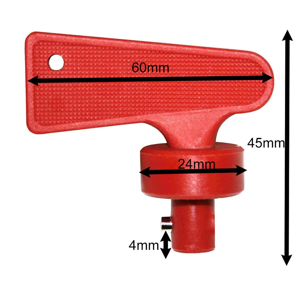 Kunci mobil plastik 2pcs, catu daya Yacht dimodifikasi, sakelar baterai, kunci Power-off baterai sesuai ukuran standar isolator baterai
