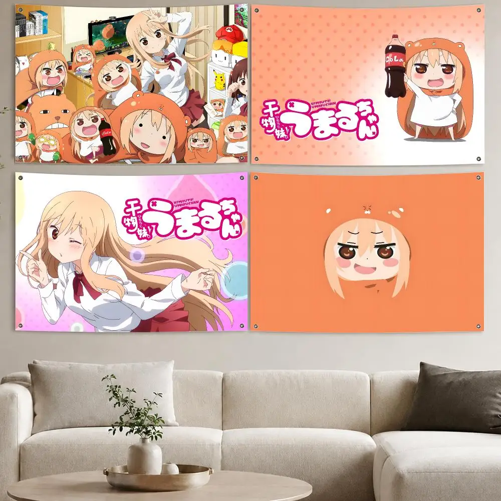 Himouto! Umaru-chan Flags Aesthetic Wall Tapestry Printed Wall Hanging Living Room Party Outdoor Decor
