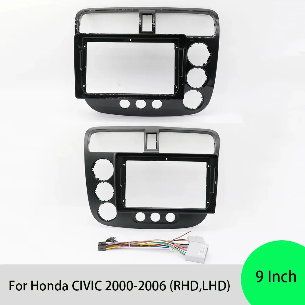 

Автомобильный мультимедийный плеер для Honda CIVIC 2000-2006 (RHD,LHD), 9 дюймов, рамка для DVD, аудиоприборной панели, комплект для отделки панели, радио, большой экран