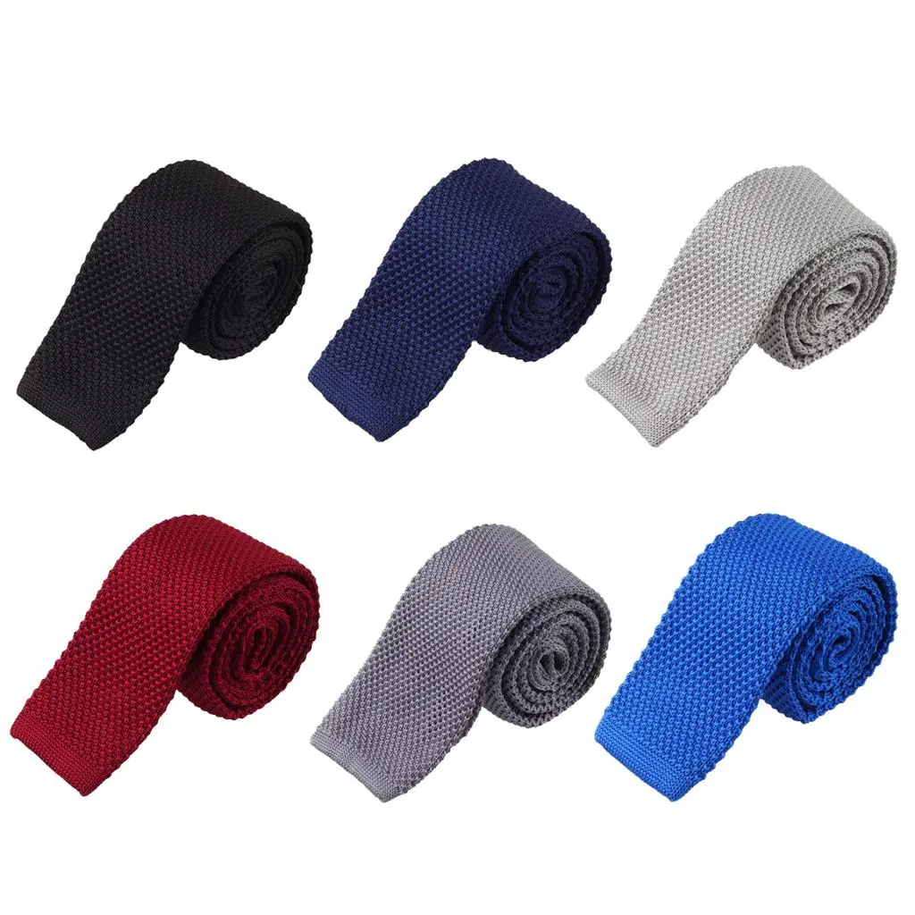 High Quality Men's Fashion Tie Knit Knitted Tie Slim Skinny Woven