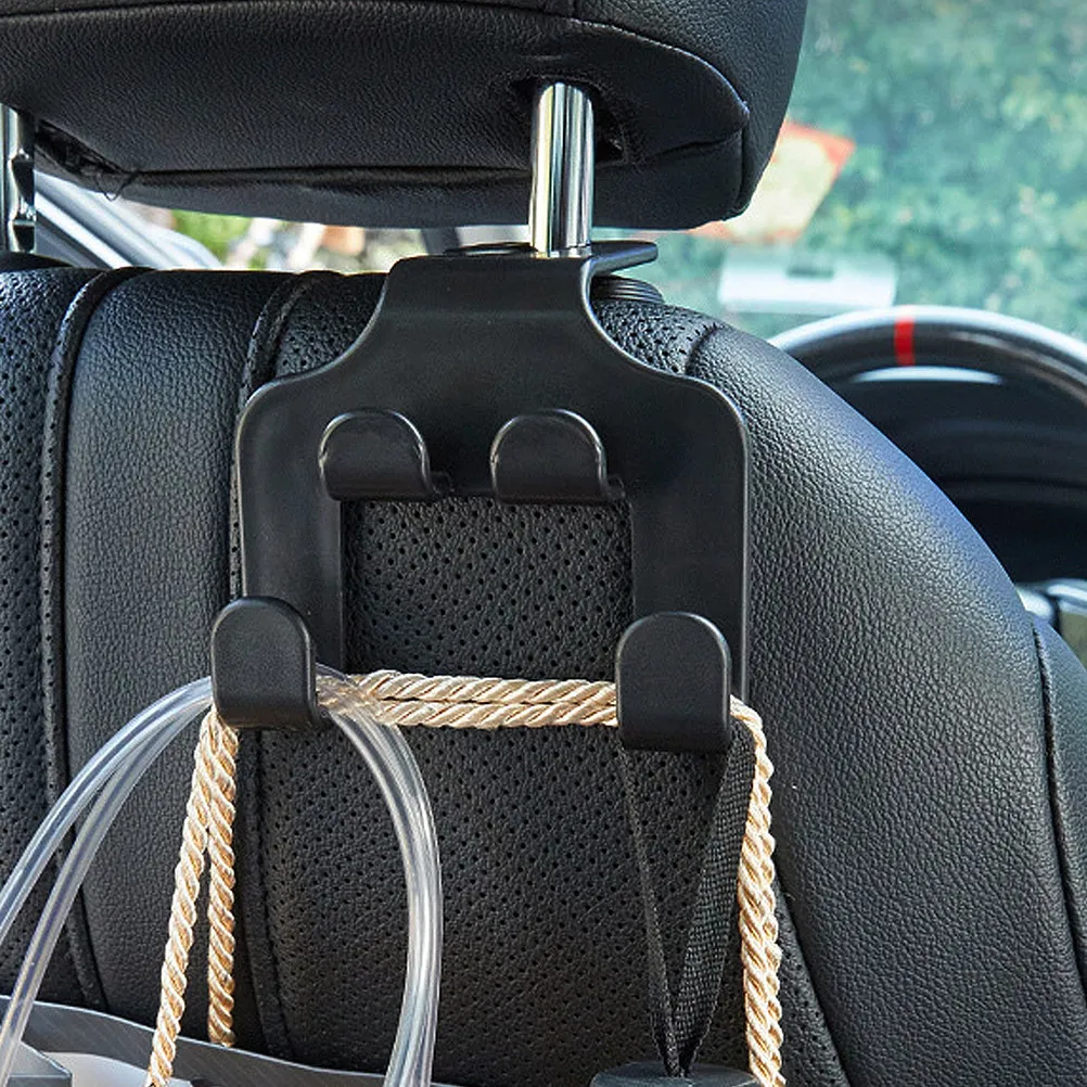 

2Pcs Multi Functional Car Hook Headrest Seat Storage Organizer Backseat Bag Hanger Car Interior Accessories Purse Holder