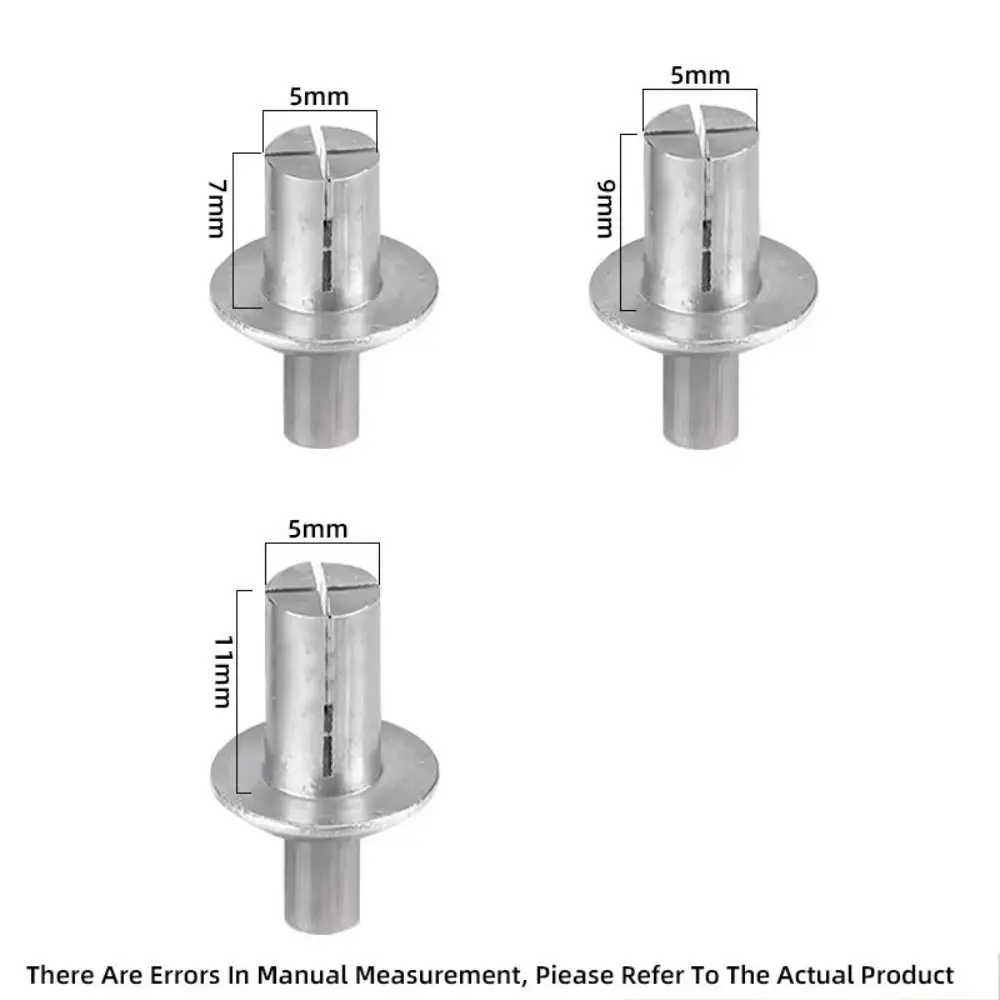 200 Stuks 200 Stuks Ronde Kop Shock Klinknagel Aluminium Kern Klop Type Aluminium Klinknagels Kleine Hamer Drive Tikken Schroeven Uitbreiding