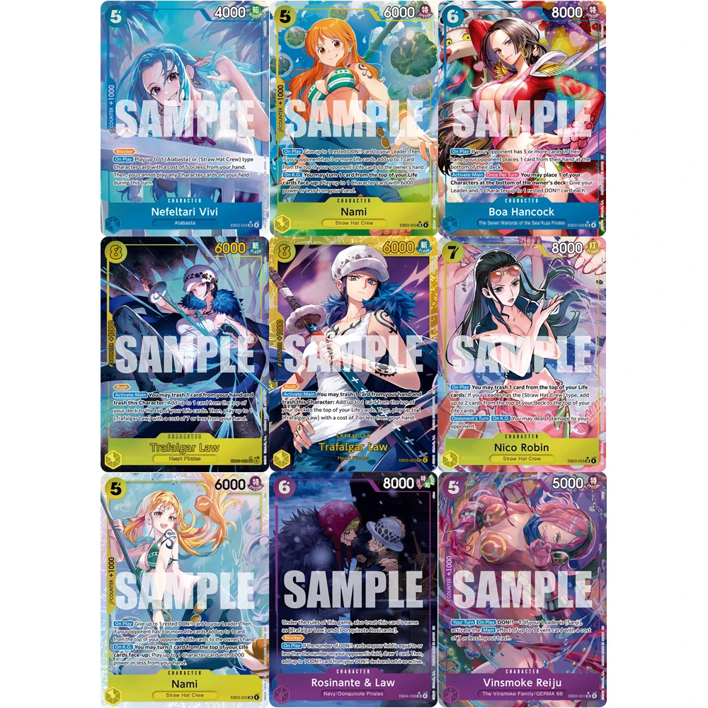 ONE PIECE Collection Cards Boa·Hancock Nico Robin Nami EB03-026 EN DIY High Quality Self Made Game Anime Cards Gift Toy