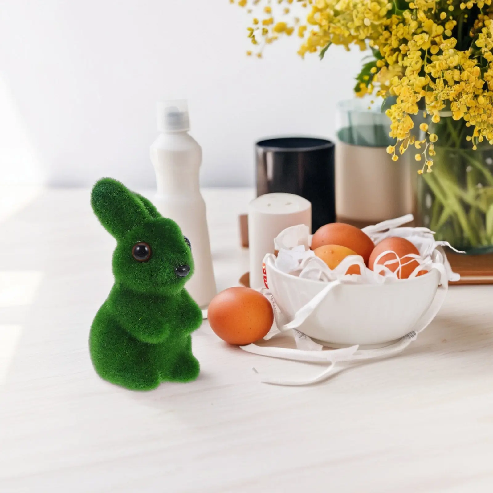 

Easter Moss Rabbit Decor Artificial Moss Rabbit Sculpture Realistic Garden Animal Statue Outdoor Easter Decorations