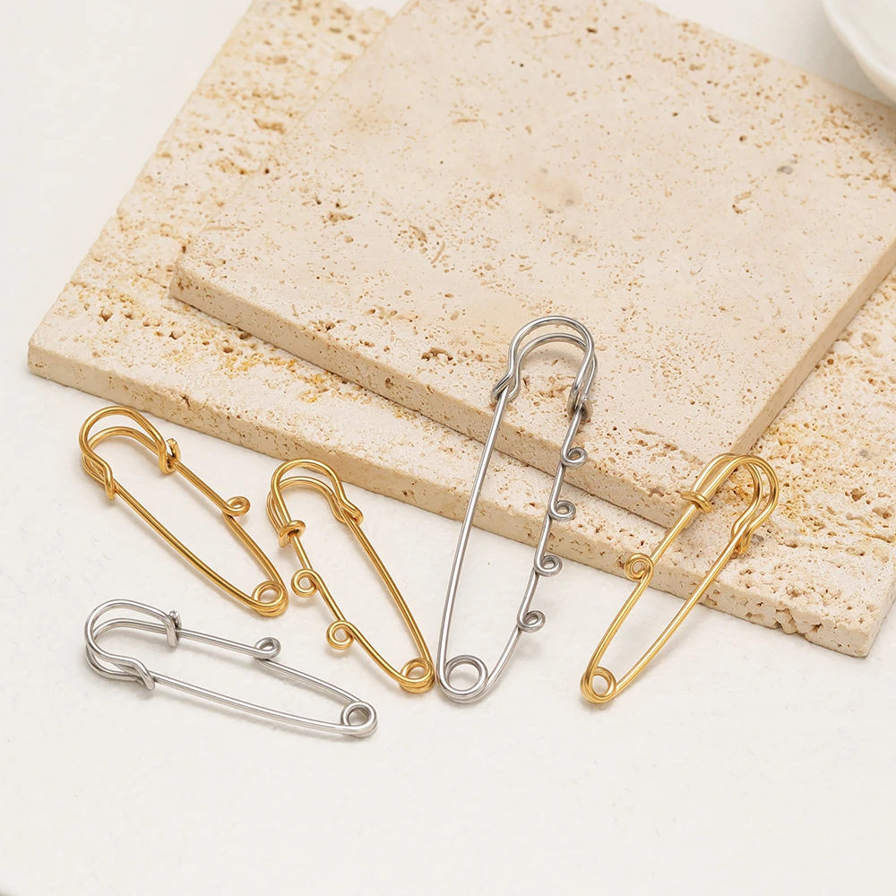 5pcs Stainless Steel Multi Holes Safety Pin Brooch Pin Fasteners Connectors for DIY Handmade Jewelry Clothing Making Accessories image 6