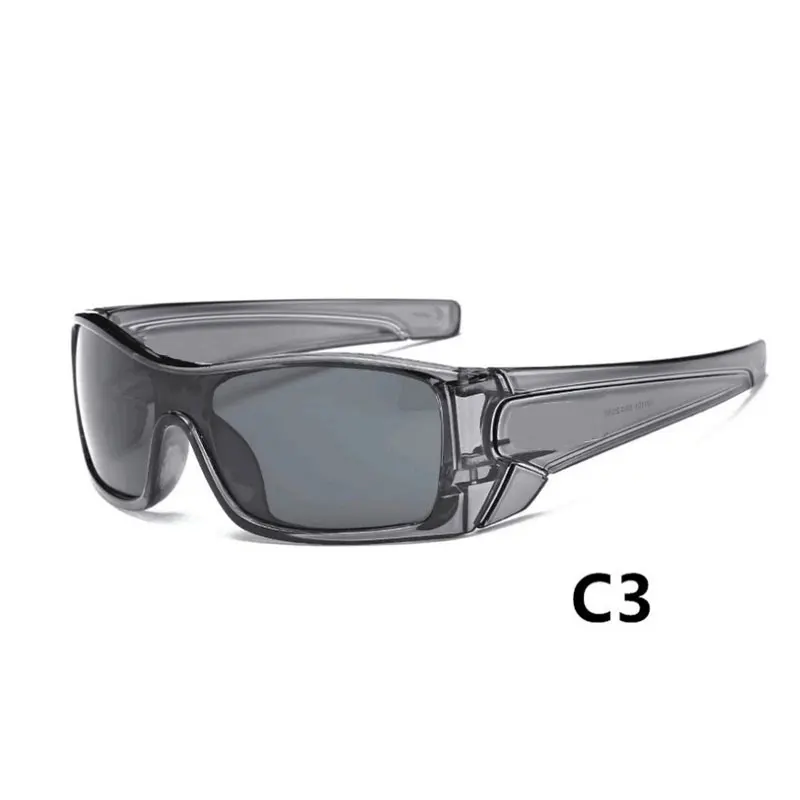 أزياء مربع نظارات شمسية رياضية الرجال النساء الفاخرة العلامة التجارية مصمم نظارات شمسية للذكور القيادة الصيد مستطيل النظارات