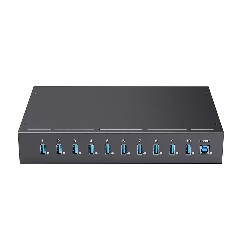 for Sipolar SH3-10 10 Port USB 3.0 Smart Hub Per Port Switch Software Control 2.1A 5V 22A PSU USB Adapter U-Key Management