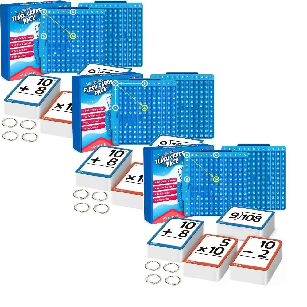

Math Manipulatives Multiplication Flash Cards Game Blocks IQ Game Math Board Fidget Toy Portable Early Educational