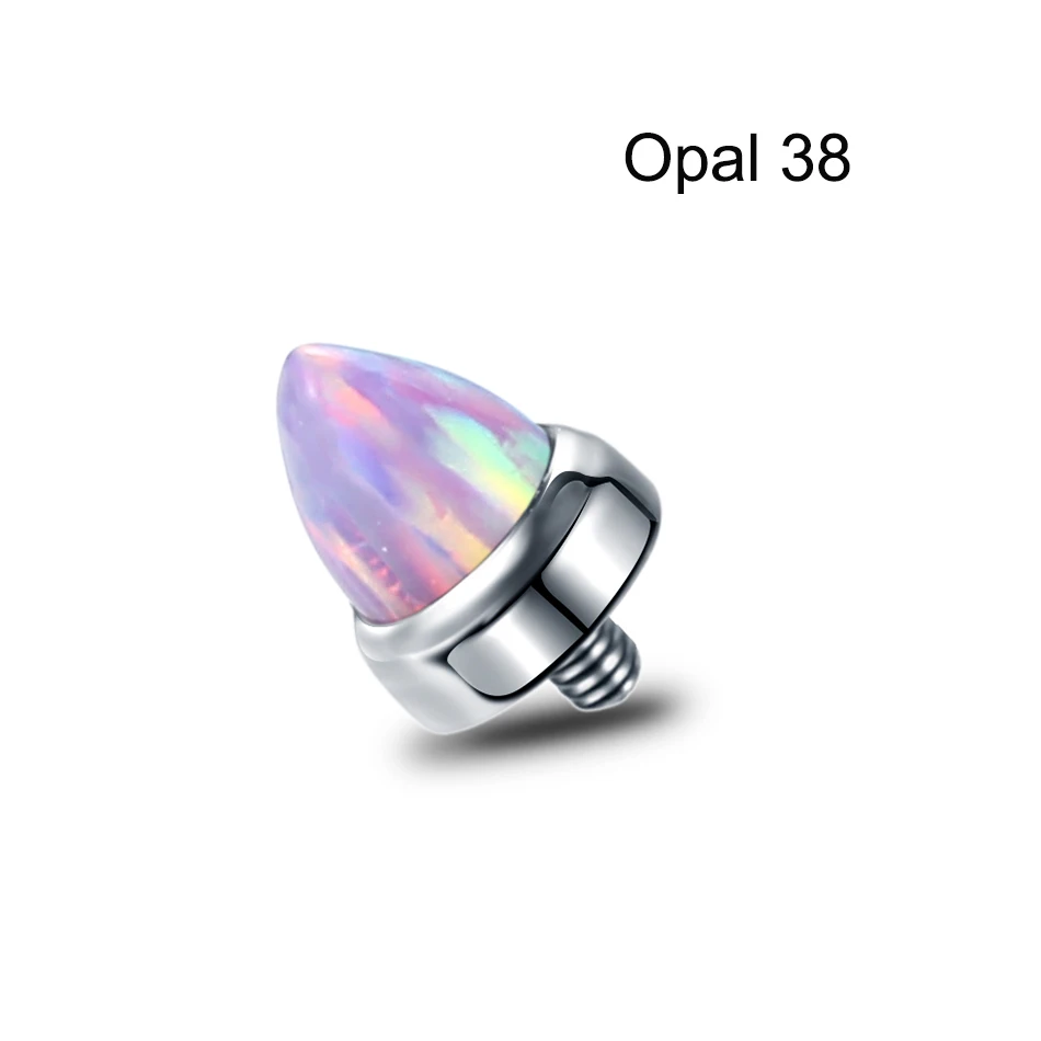 Titanium Claw Set Opal Bullet Dermal Top Piercings