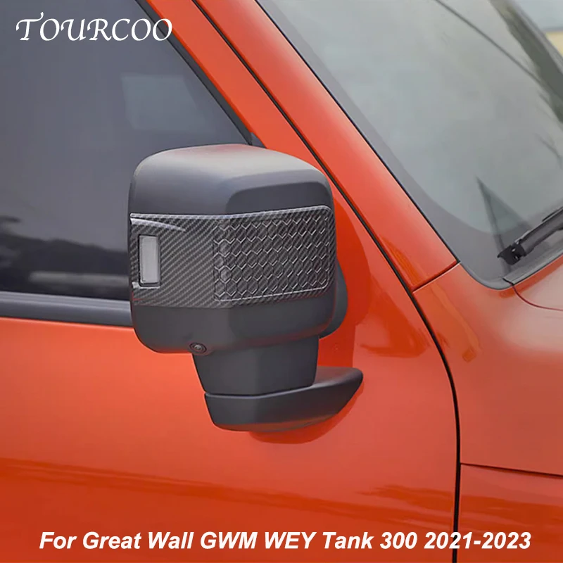 For Great Wall GWM WEY Tank 300 2021-2023 Car Rearview Mirror Anti-Collision Protection Cover  Sticker Modification Accessories