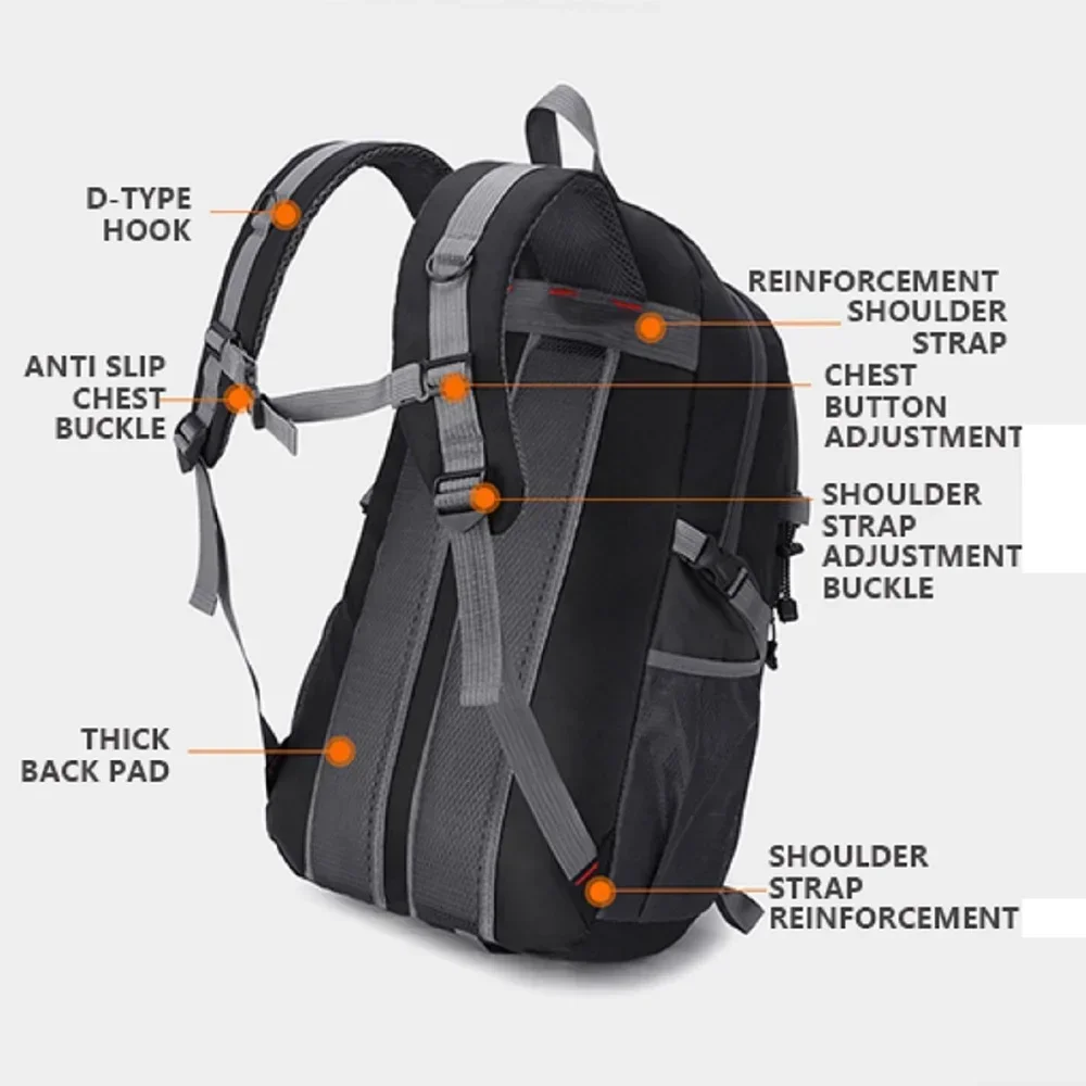 Waterproof Travel Backpacks New 40L Men Climbing Travel Bags Hiking Backpack Outdoor Sport Bag Backpack Women Quality Nylon