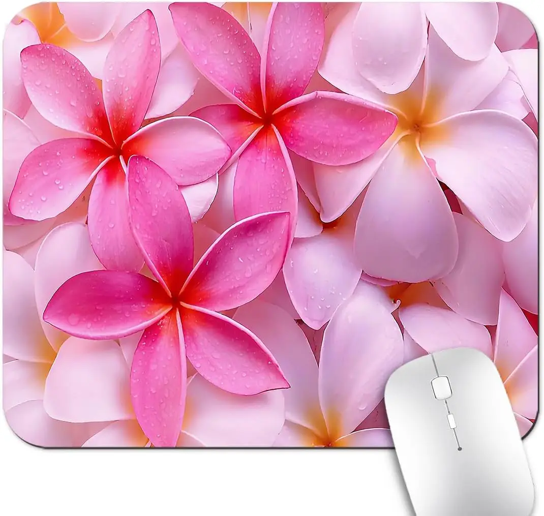Mouse pad Mouse pad artisan Tropical Flowers Hot Pink Exotic Hawaii Desk Mat