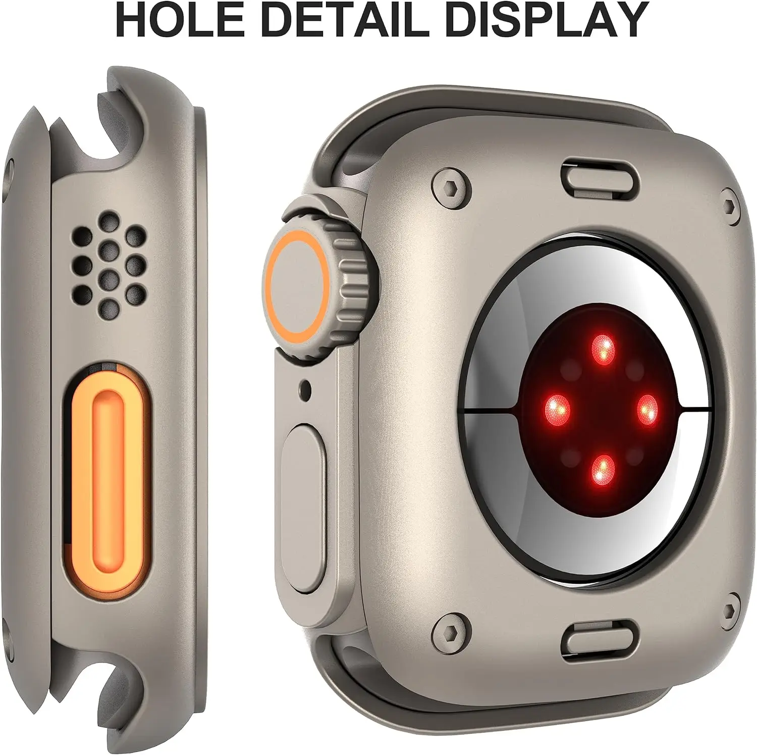 Hard PC Bumper+Tempered Glass Screen Protector for Apple Watch 45mm 41 44 40mm Protective Case for iWatch Series 9 8 7 6 5 4 SE image 5