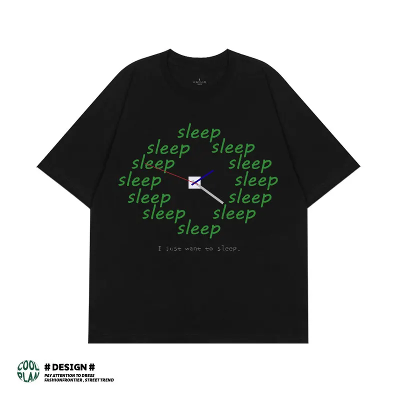 Fun Time Printed New Children's T-shirt Summer 100% Cotton Breathable Parent Child Wear New Casual Round Neck Short Sleeve