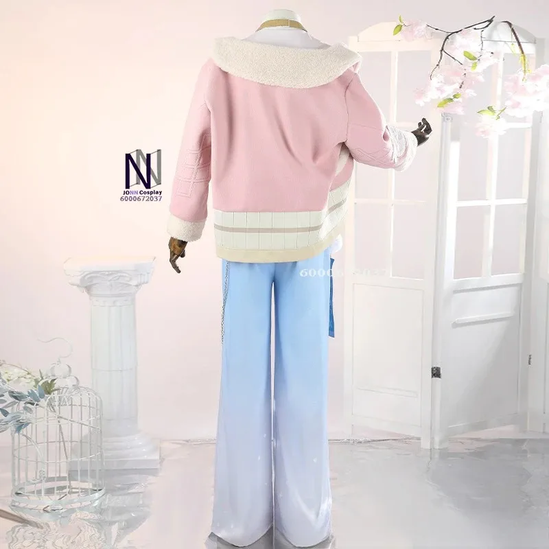 Game Nu:Carnival Blade Cosplay Costume New Anime High Quality Role Play Pink Coat Pants Hat Full Set for Men Comic Con Party