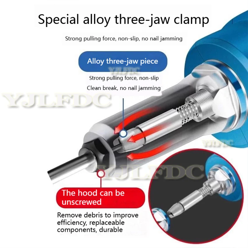 DCPM50 (Typ E) Elektryczny Nitownica Ściągająca 150W, Akumulator Litowy 12V/2.0Ah, Nitownica, Elektryczne Narzędzie do Nitowania