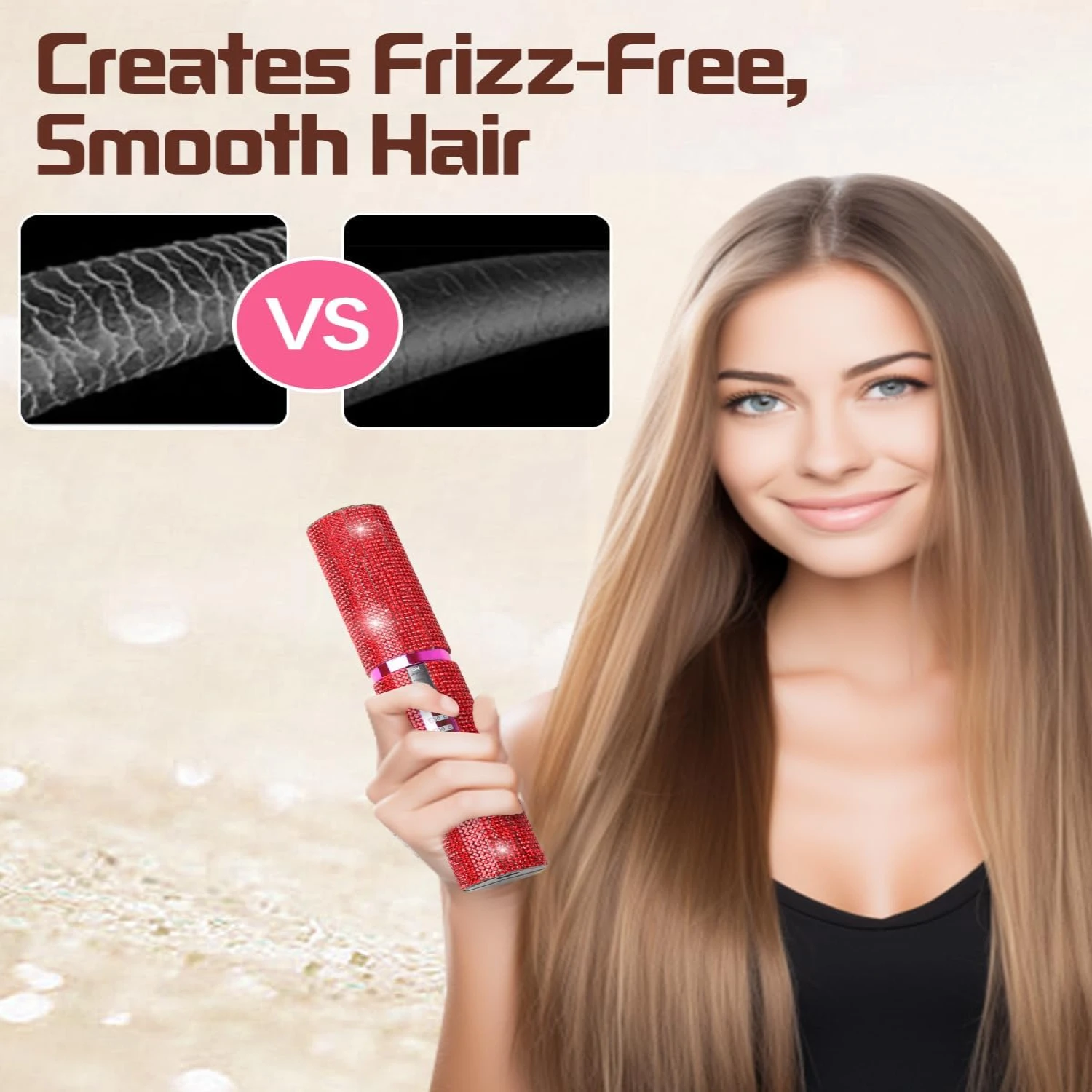 Perfect for travel, this portable mini cordless hair straightener and curler is ideal for girls and women who are always on the