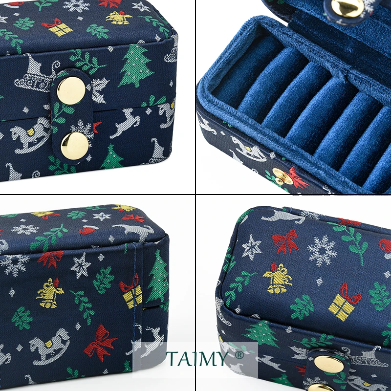 Spot Christmas Special Custom Ring Jewelry Box Personalise Travel Rings Storage Case Holiday Gift Xmas Gifts Jewellery Organizer