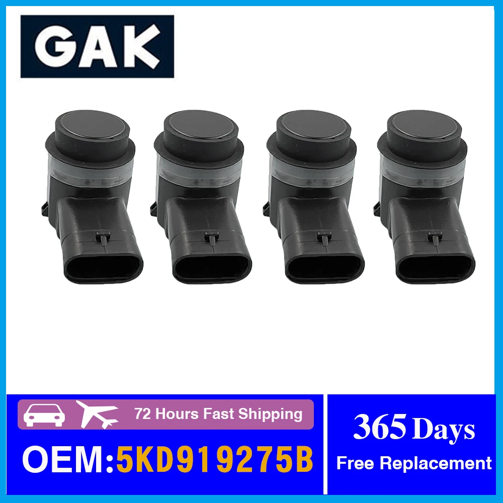 GAK Brand 4PCS New PDC Parking Assist Sensor For VW Passat B6 B7 Jetta Golf MK5 MK6 Polo Tiguan 5KD919275B