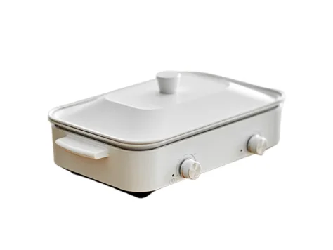 Multi-Function Electric Hot Pot 2200W | Grill Steam Fry Cook All-in-One with Dual Flavor Divider for Home