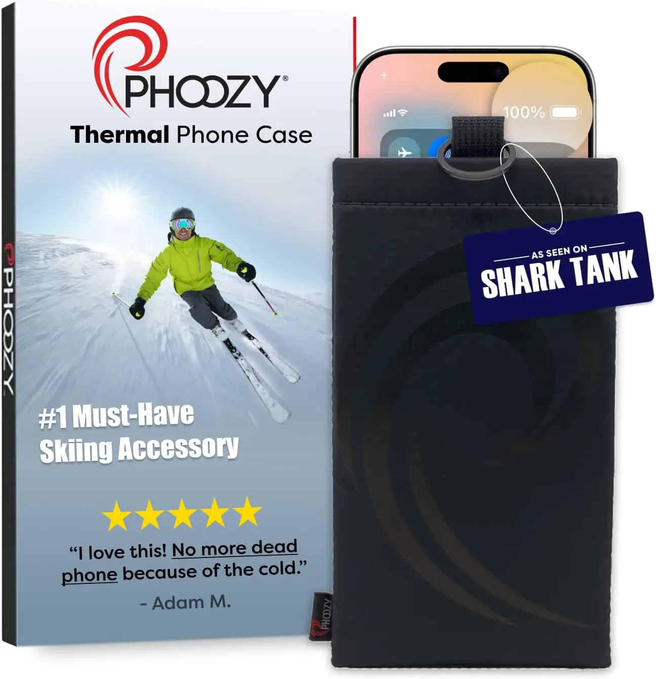

Apollo II Thermal Phone Case - Cold Weather Insulated, NASA Tech, Military Grade, Black