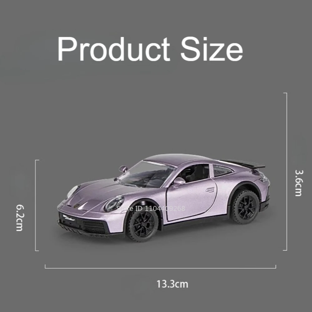 1:32 911 داكار سيارة شرطة لعبة مجسمة سبيكة الجسم ضوء الصوت التراجع الأبواب مفتوحة نماذج السيارات الرياضية لعب الأولاد هدايا عيد الميلاد