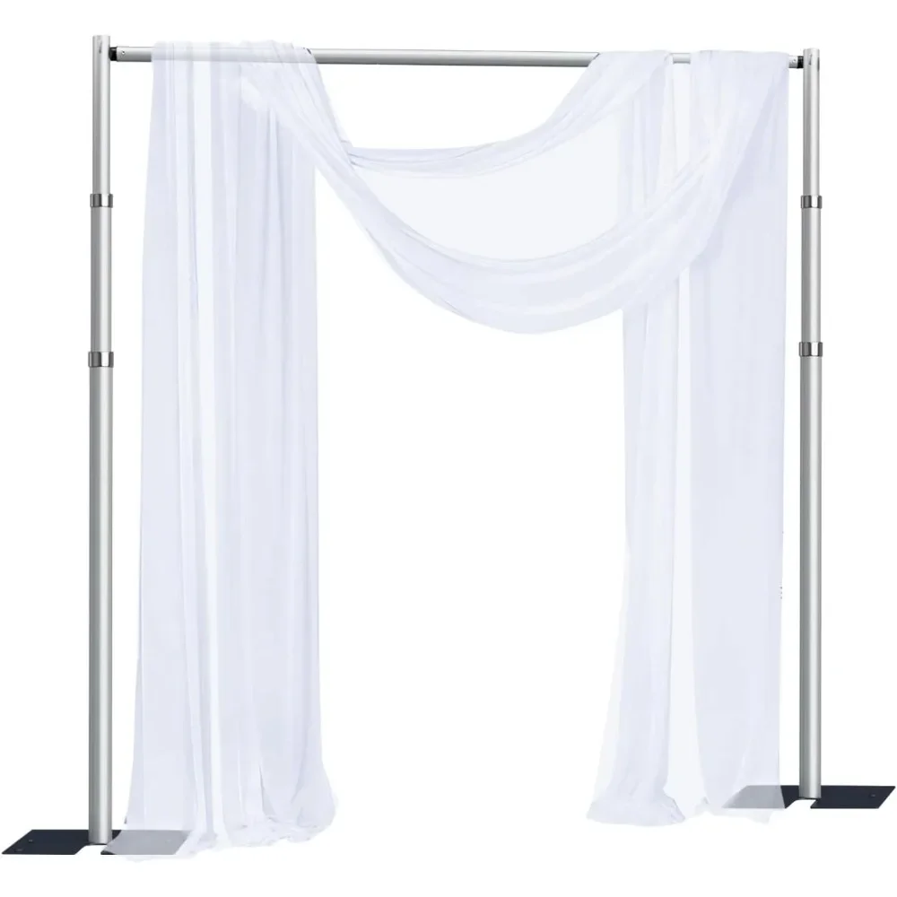 10x 10ft Pipe and Drap Backdrop Stand Kit,Heavy Duty Adjustable Frame Backdrop Stand for Event,Birthday Party,Wedding Decoration