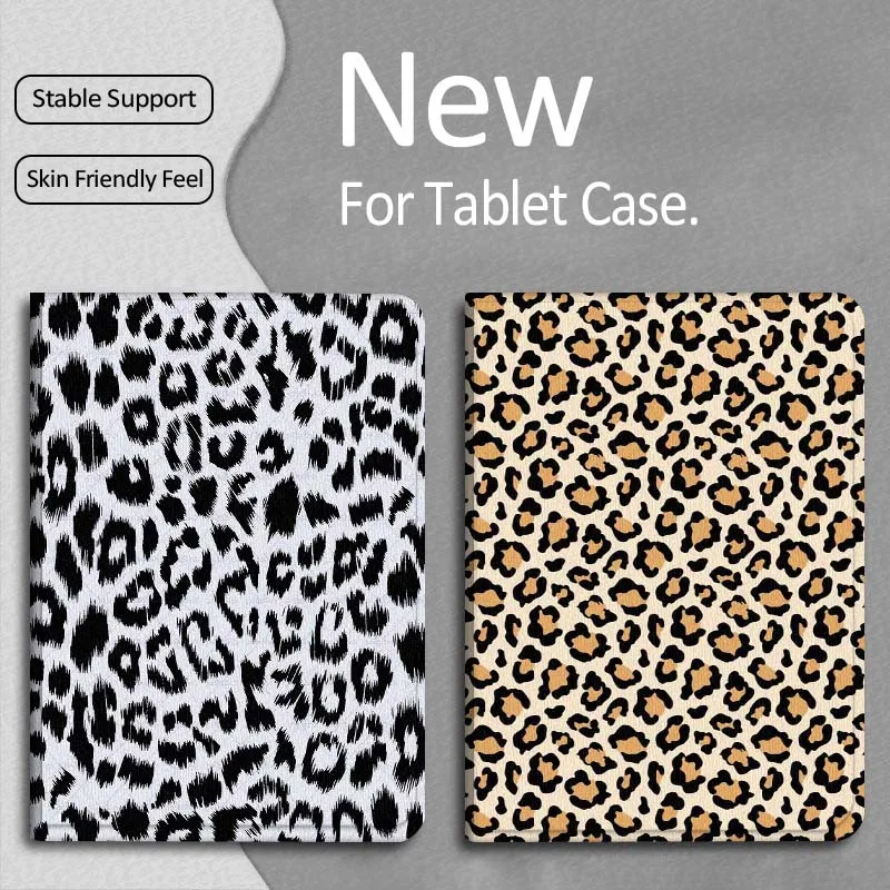 

Leopard Print Bow Gift For Apple iPad Pro Air 13 2 7th 6th 2025 M2 M3 M4 M512.9 13 inch Foldable Tablet Case