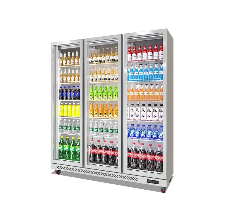 Commercial Supermarket Freezer Beverage Display Cabinet