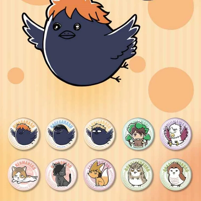 

2025 подлинный в наличии Nullset Haikyuu! Значок серии талисмана, 2 комплекта украшений, милая игрушка, модный предмет, кнопки, булавки, подарок на день рождения