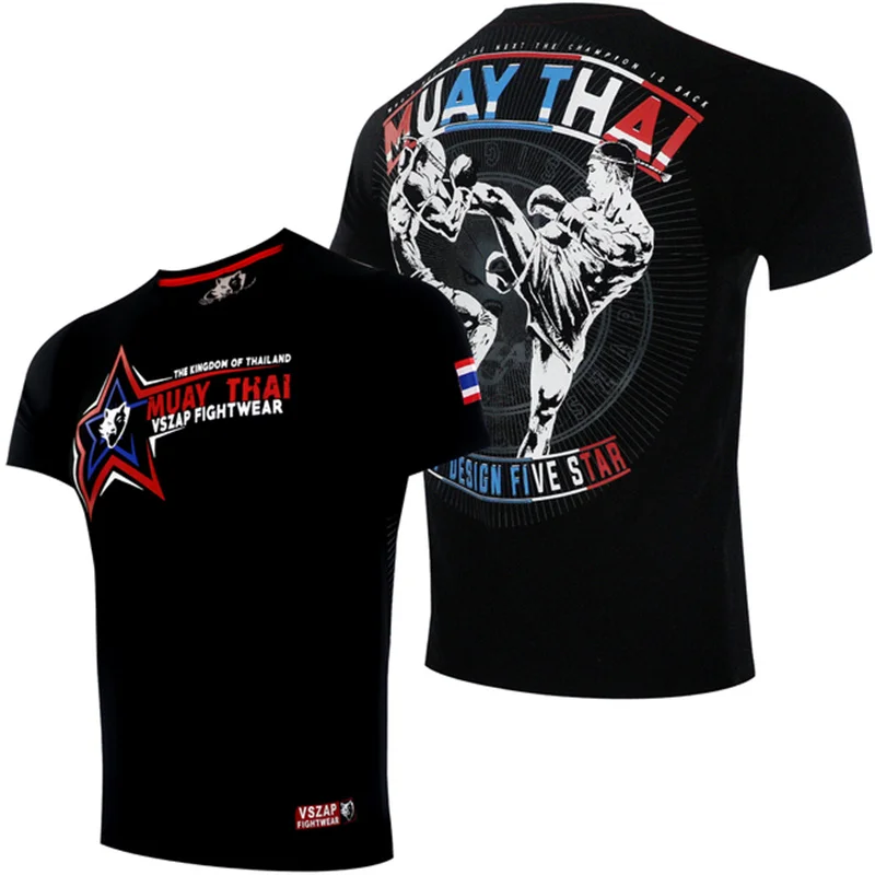 Herren Damen T-Shirt Outdoor Muay Thai Trainingsanzug Mode Schnelltrocknend Atmungsaktiv Gym Kurzarm Rundhals Lässiges Sommer-Oberteil – Detail 13