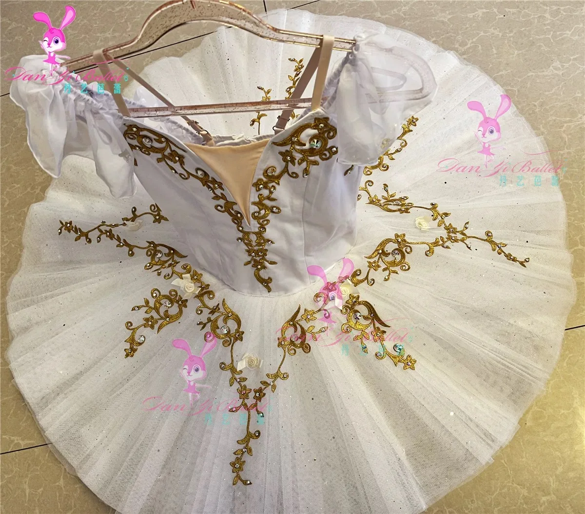 Danyi White simple Adult Children simple Silver Fairy Blue Bird Ballet tutu disk skirt Competition costume