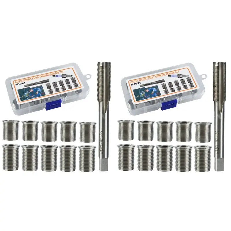 【Festival】2 Set M10x1 Spark Plug Repair Thread Insert,M6-M14 Timesert Type Inserts,G017