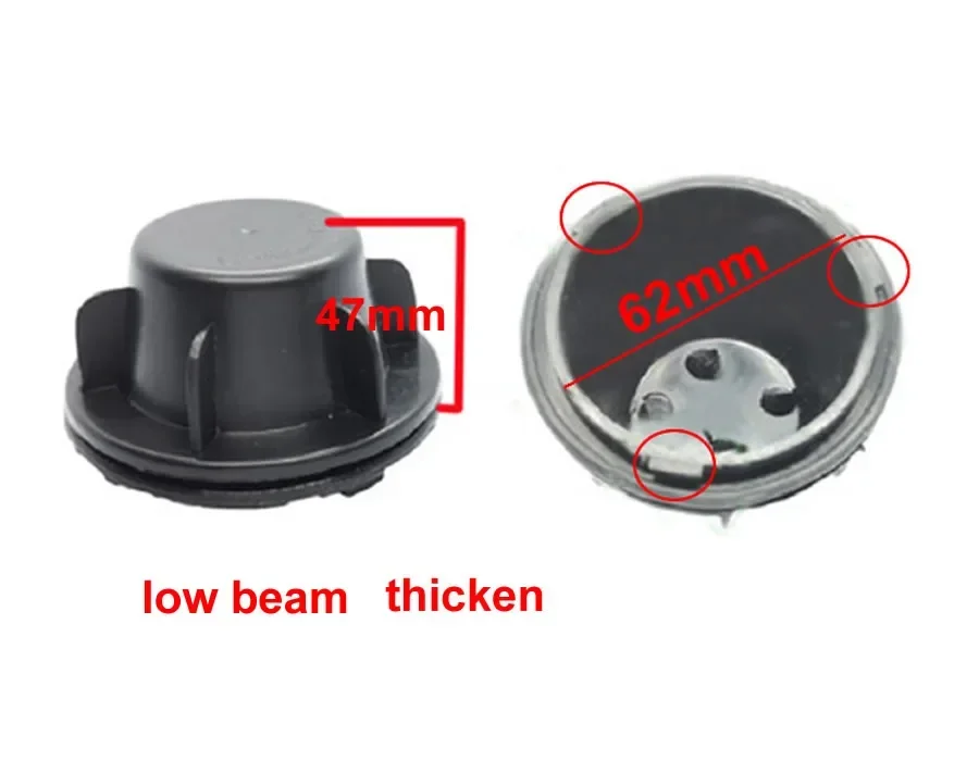 สำหรับ Chevrolet Captiva 2012-2017สูงต่ำ Beam ไฟหน้าฝุ่นกันน้ำกันฝุ่นยาวไฟหน้าหมวก62มม.75มม.1ชิ้น