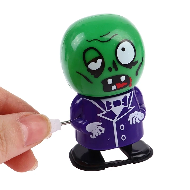 Novelty Zombie Pumpkin Clockwork Walking Jump Funny Toys Children Clockwork Toys Christmas Halloween Party Gifts For Kid