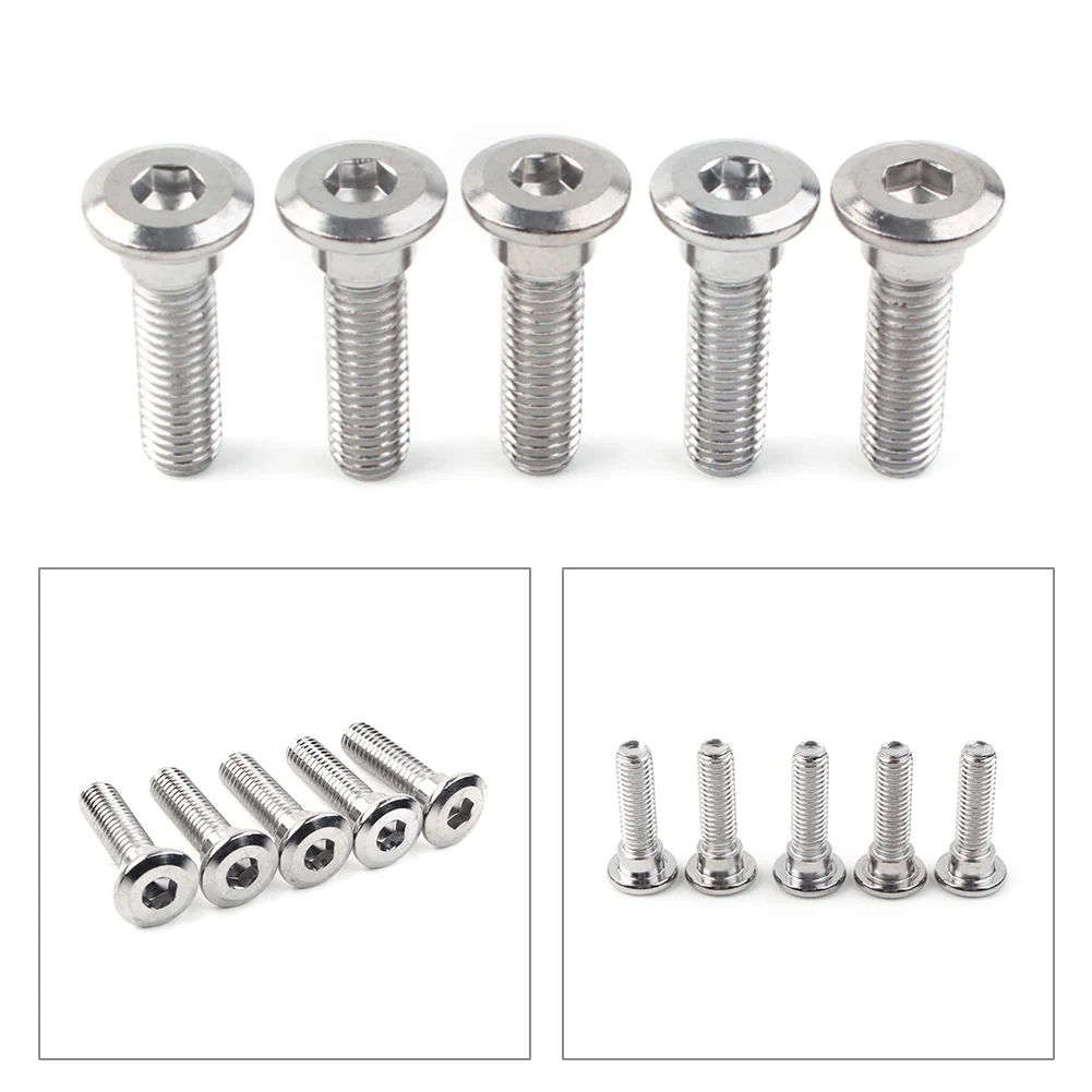 5Pcs M8x30mm Motorcycle Steel Bolts Ti Hex Socket Disc Brake Rotor Screws Fasteners For Kawasaki Ninja 300 ZX7R ZRX1100