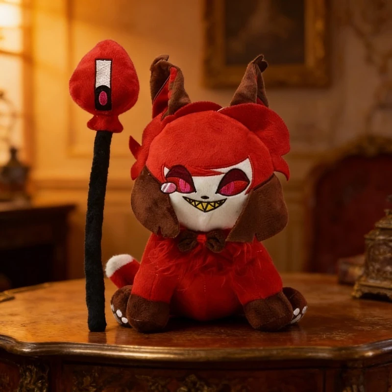 

New Q Version Hazbin Hotel Vox Cushion Plush Toys Vaux Love Hat Niffty Anime Peripheral Toy Birthday Christmas Gift for Children