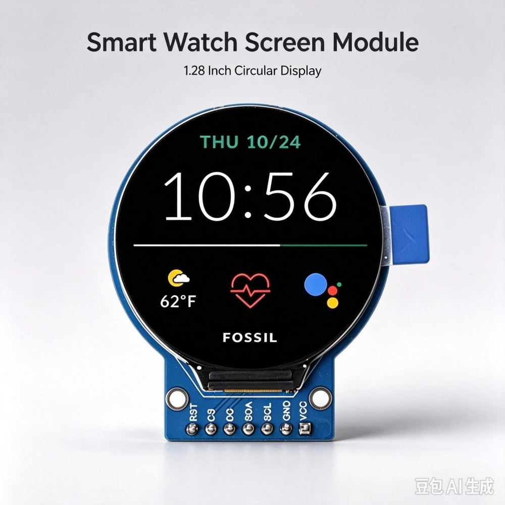 1.28 Inch Circular Color TFT Display Screen High-Definition IPS Module 240*240 SPI Interface GC9A01 Driver
