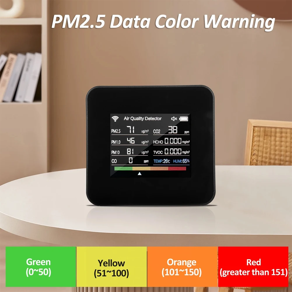 Indoor Air Quality Monitor 14 In 1 Air Quality Tester WiFi APP Control 2.8\