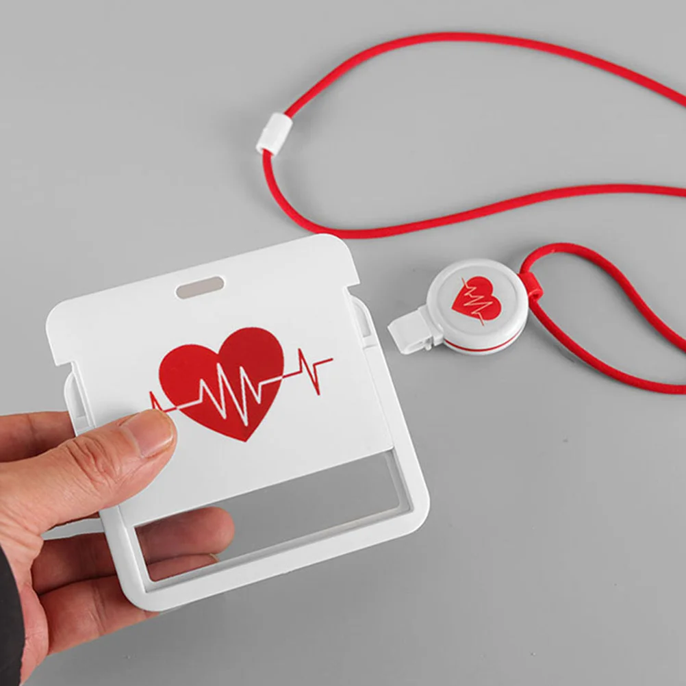 

Id Cards Holder Retractable Name Badge Reel for Medical Staff Nurses Doctors Work Badge Organizer Creative Pattern Design