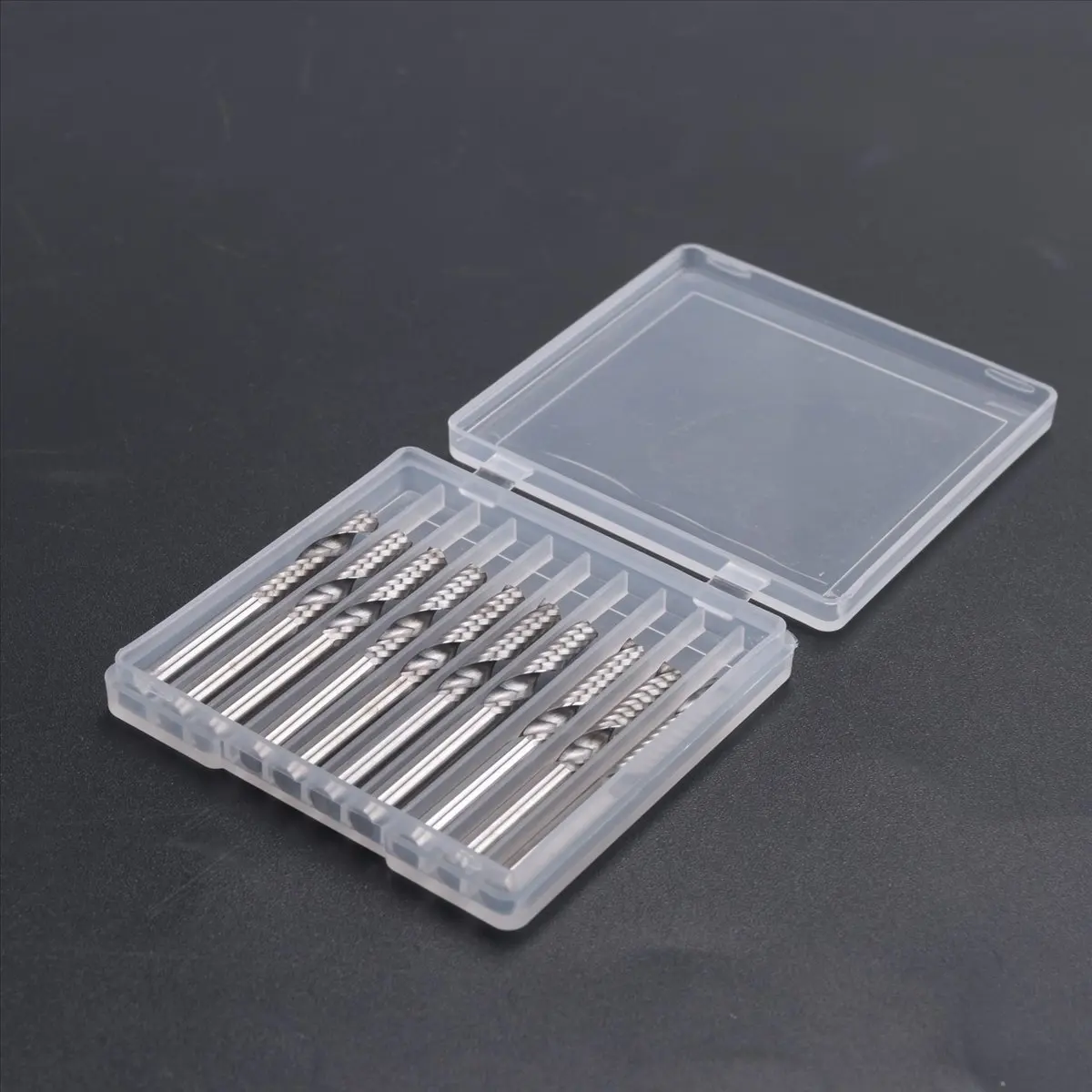 

A45I 10 Pack CNC Router Bits 1/8 Inch Shank Spiral Upcut Router Bit Single Flute End Mill Set Milling Cutter Steel Engraving Car
