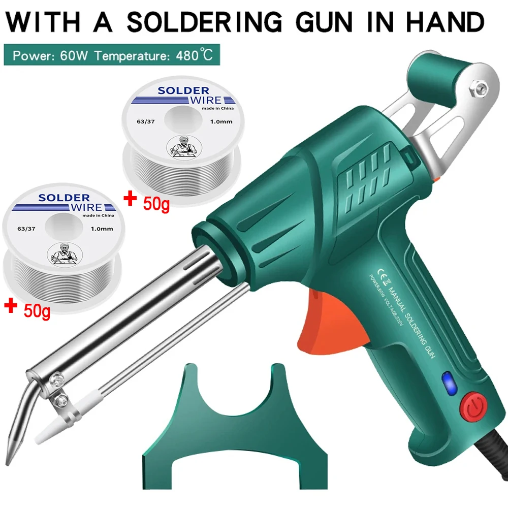 New Multi-Function Iron Welder Automatically Soldering Gun 220V/110V 60W Hand-Held Internal Heating Send Tin Welding Repair Tool