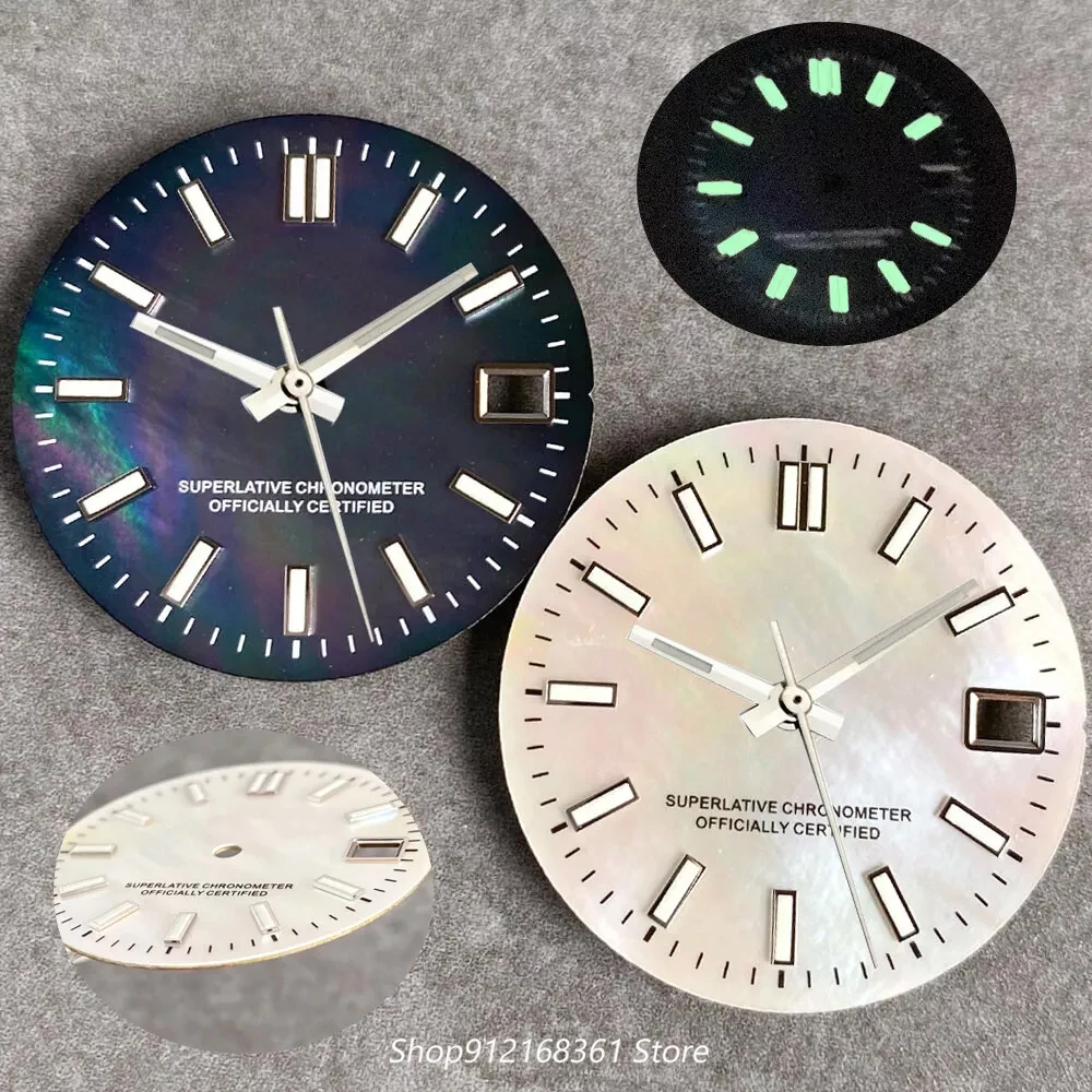 29mm Tandorio Mother of Pearl MOP Watch Dial Face For NH35 NH36 NH38 NH70 NH71 NH72 Movement Baton Makers Luminous DJ Hands