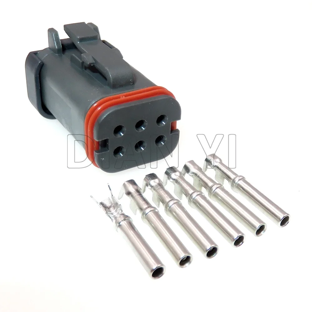 1 Set 6 Way Car Plastic Housing Plugs DT16-6SB-KP01 AC Assembly Automobile Wiring Terminal Socket  With Cables