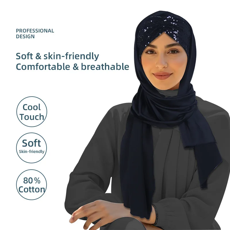 

Мусульманский женский мгновенный шарф с блестками, хиджаб, тюрбан, платок, Рамадан, ислам, молитва, хиджаб, никаб, никаб, вытягивающийся головной убор, чехол