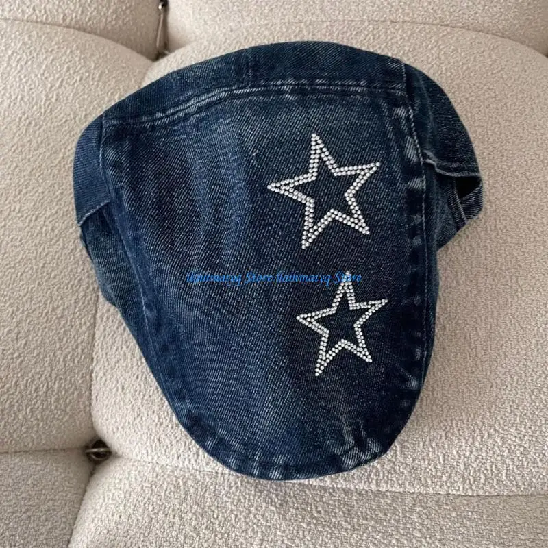 

573B Fashion Washed Cowboy Hat for Women Casual for Men Short Brim Hat