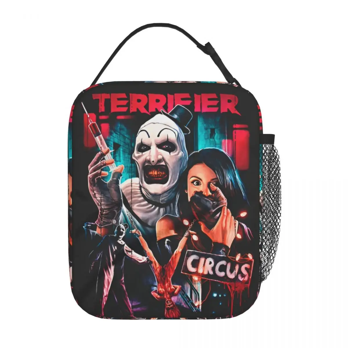 Terrifier 3 Horror Clown Insulated Lunch Bags Thermal Bag  Meal Container Leakproof Tote Lunch Box Girl Boy Beach Travel