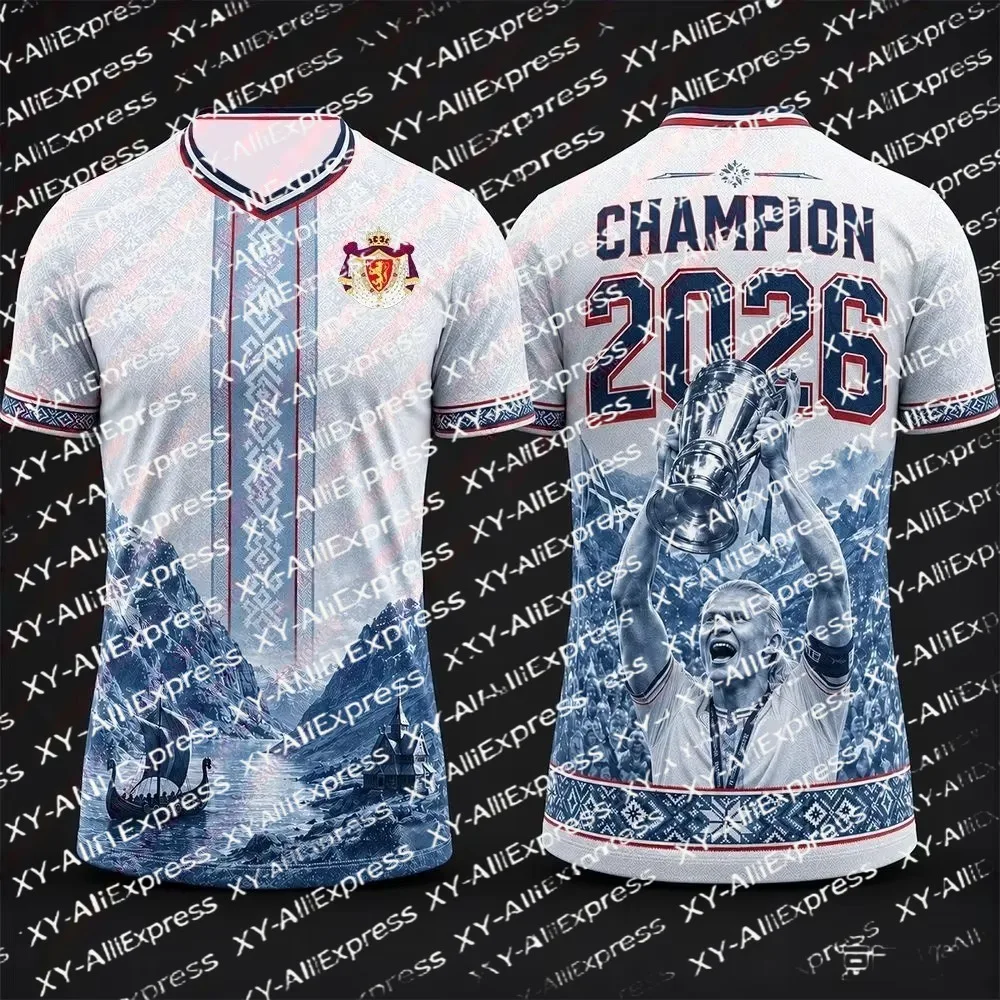 2026 Norwegian Football League Champion Soccer T-Shirt, Quick-Dry, Haaland  Soccer Outdoor Sports Culture Special Family Edition
