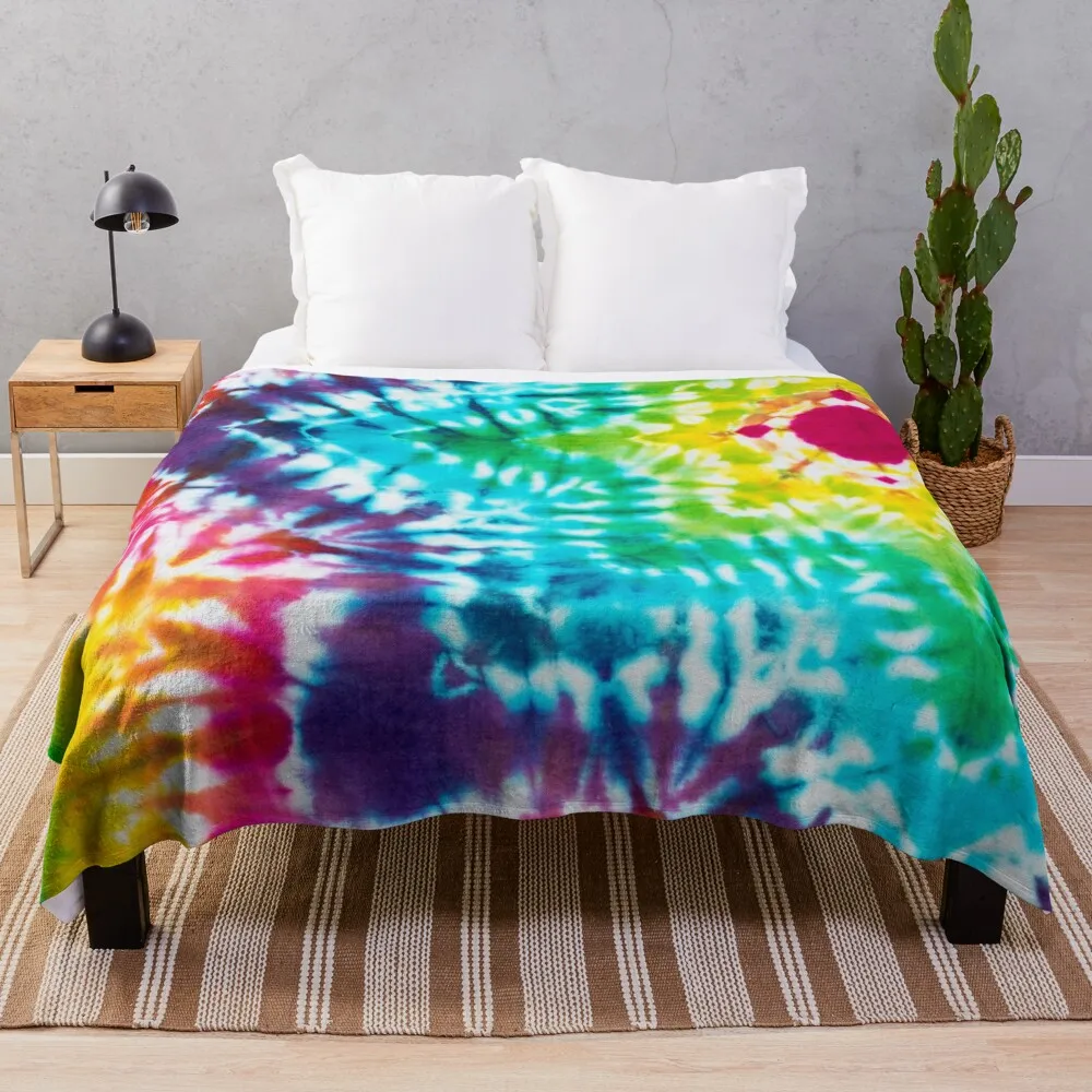 

Tye Dye 7 Throw Blanket Luxury Brand Thin Blankets