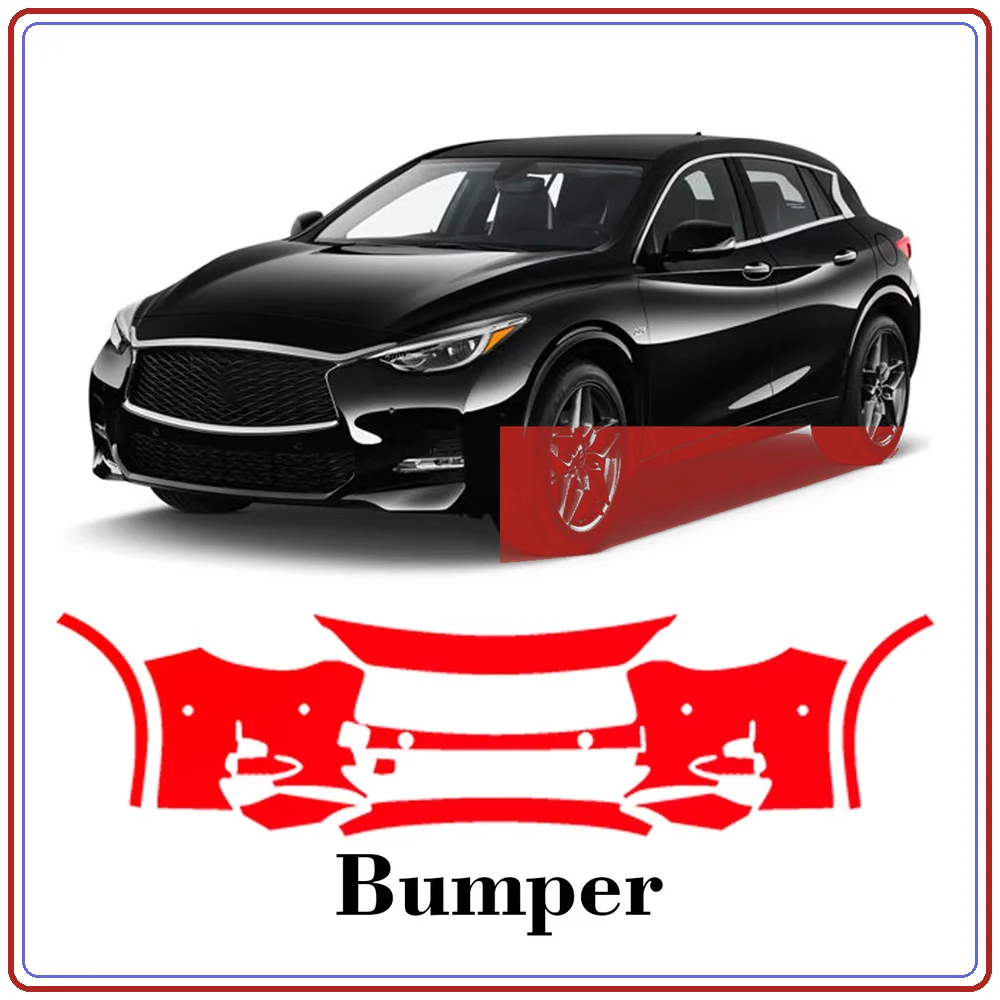 For Infiniti QX30 Sport 2017-2018 Precut TPU Paint Protection Film PPF Front Bumper Kit Clear Bra Stone Guard EU UK
